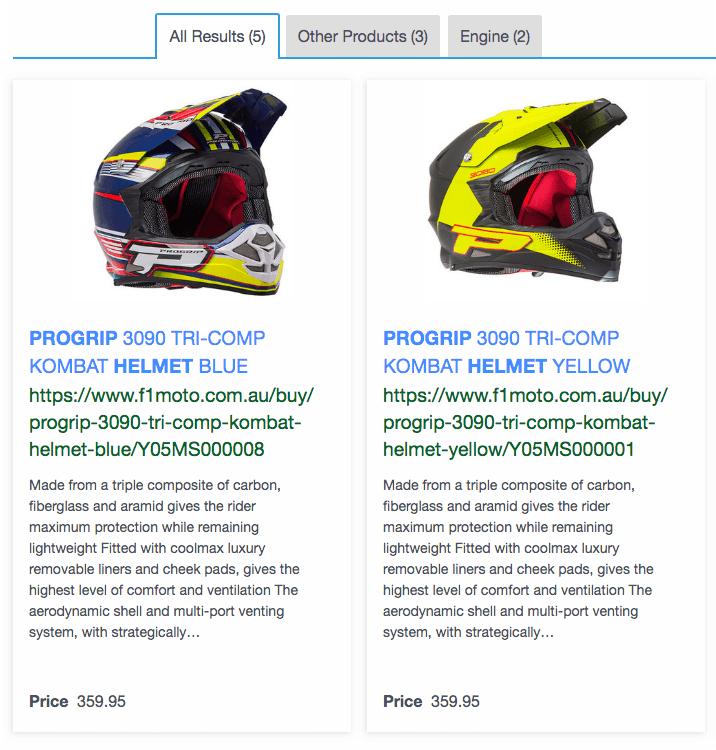 v13 improved search results layout
